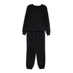 Black Scuba Pants Set