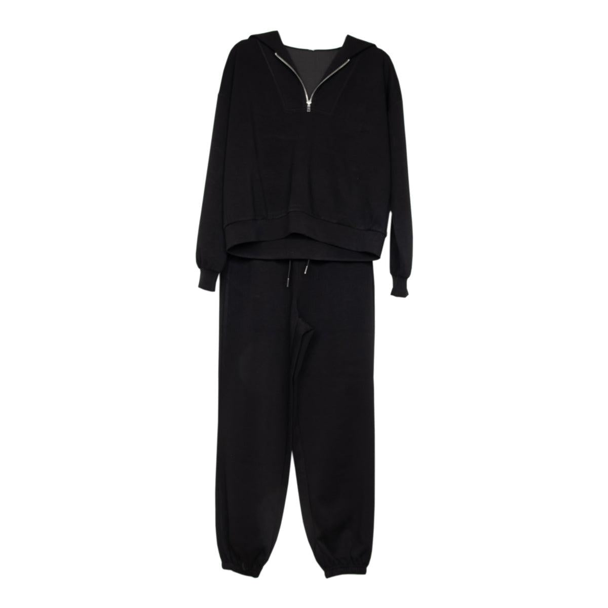 Black Scuba Pants Set