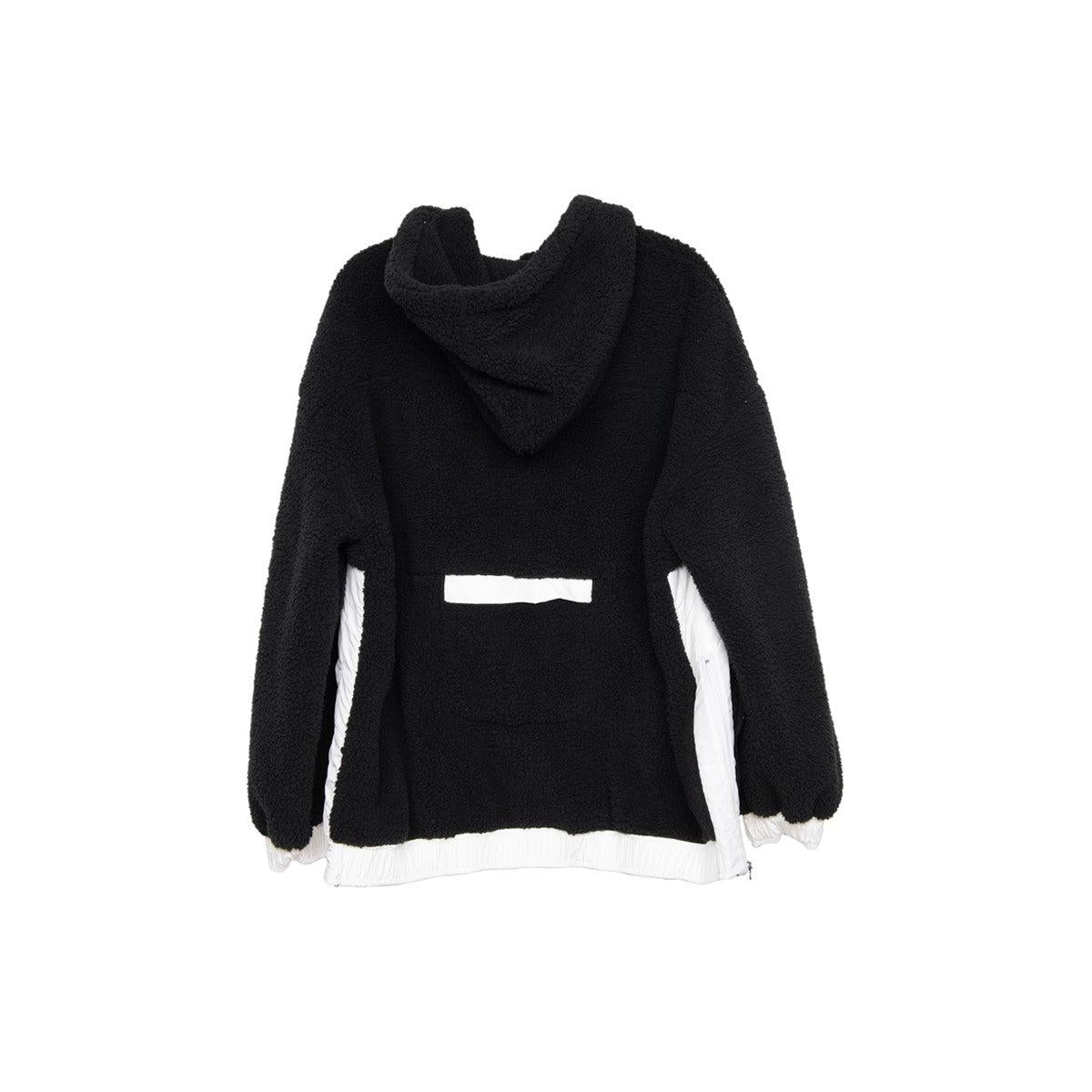 Black Sherpa Fleece Pullover