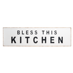 Bless This Kitchen Metal Sign