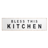 Bless This Kitchen Metal Sign