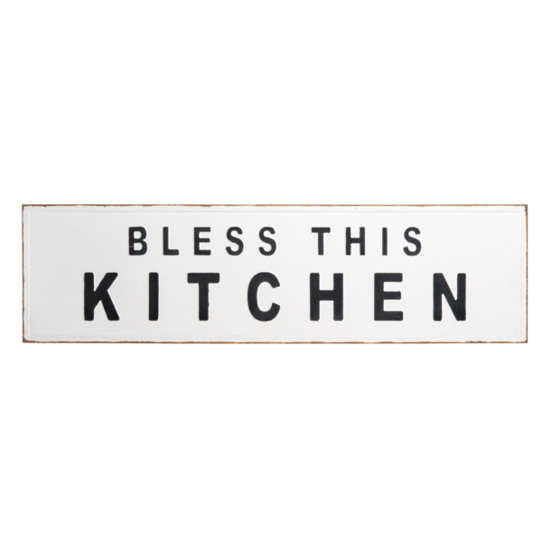 Bless This Kitchen Metal Sign