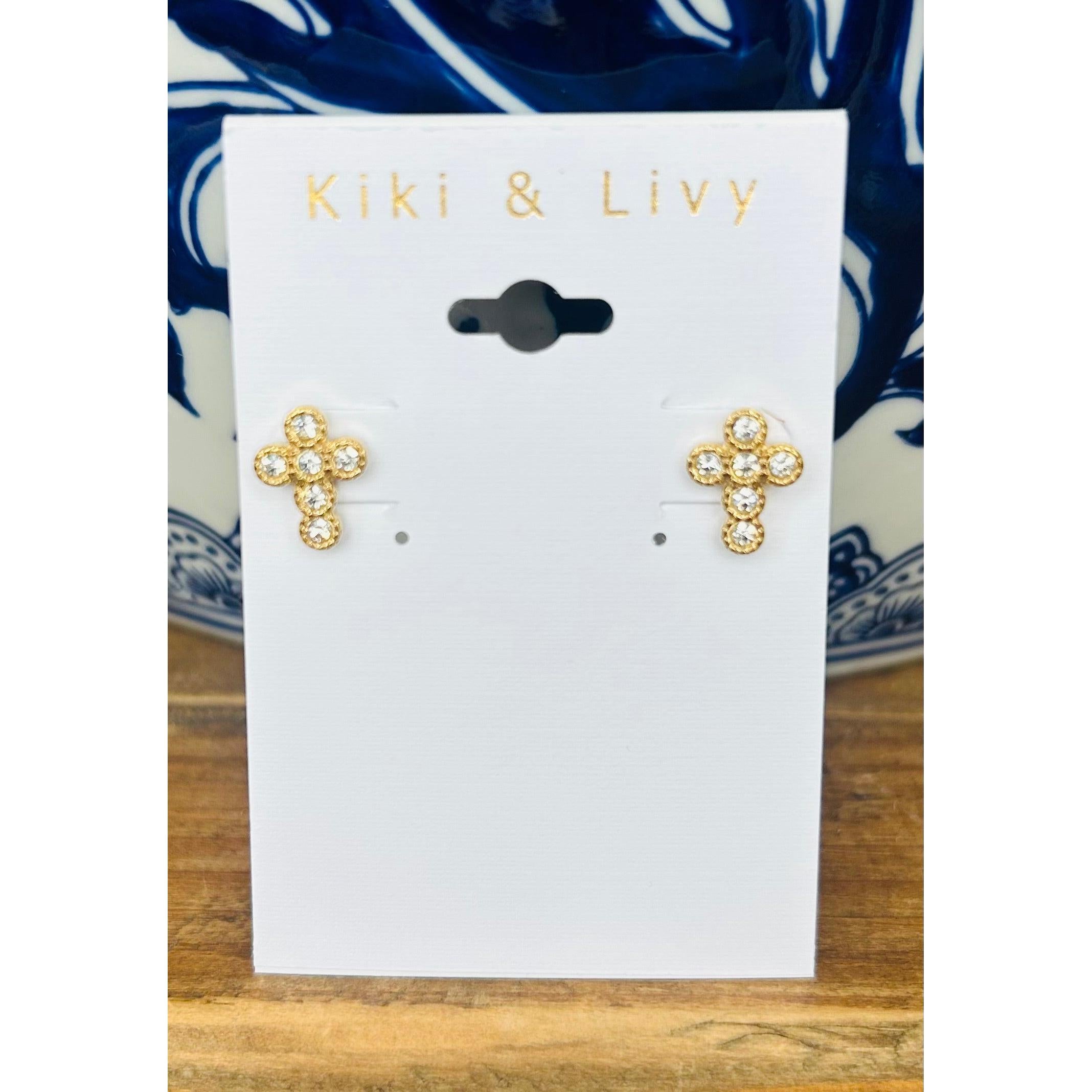 Bling Cross Studs