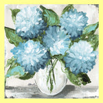 Blue Hydrangeas White Pillow Swap