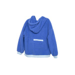 Blue Two-Toned Sherpa Fleece Pullover