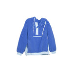Blue Two-Toned Sherpa Fleece Pullover