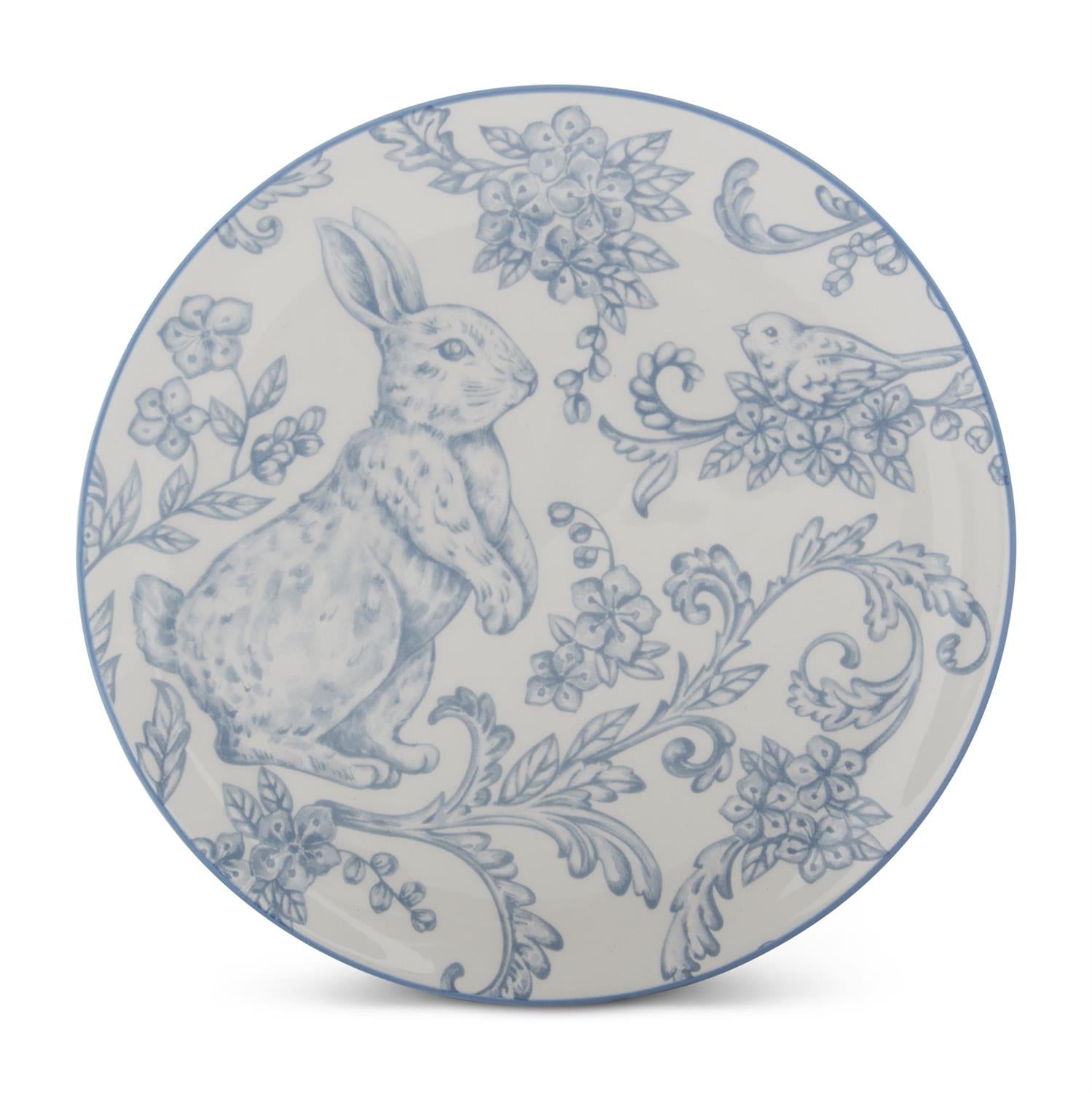 Blue & White Dolomite Easter Bunny Plate