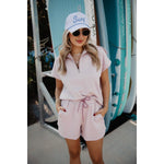 Blush Scuba Shorts Set