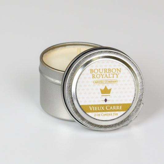 Bourbon Royalty Burgundy Tin Candle - 2oz