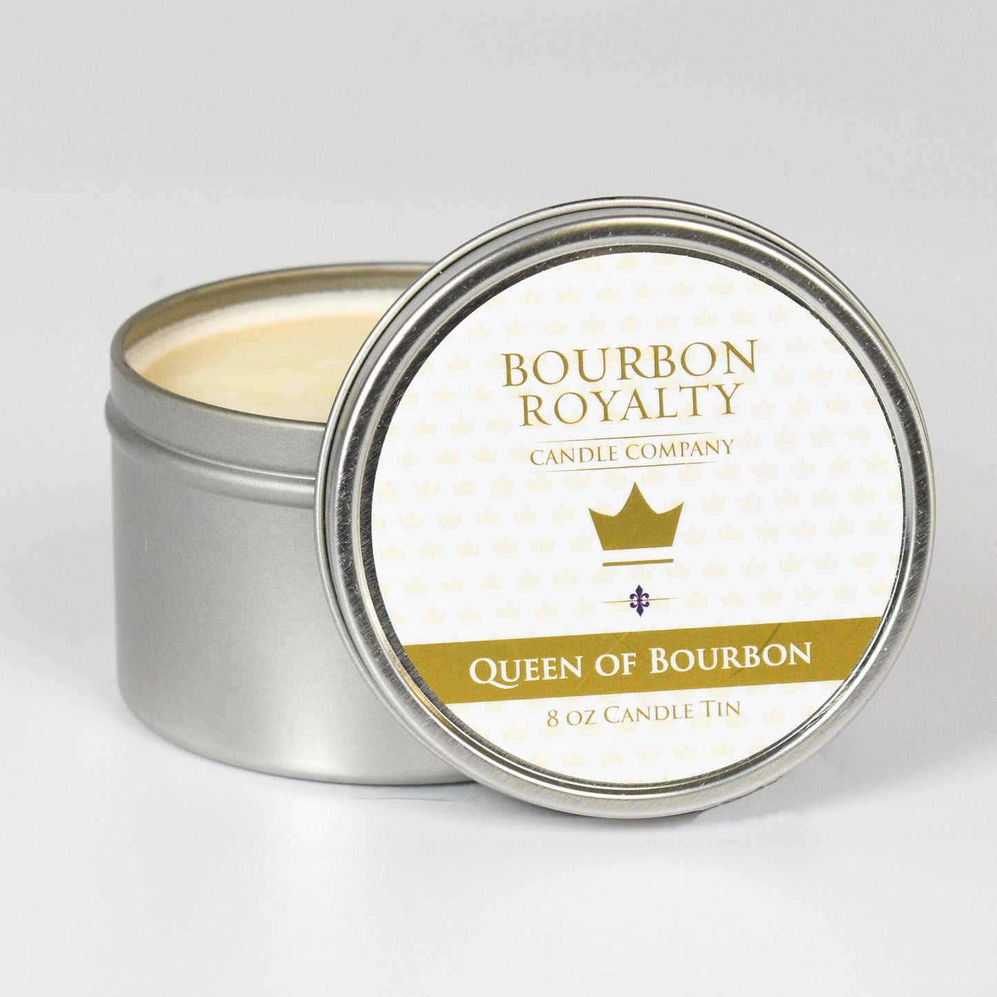 Bourbon Royalty Burgundy Tin Candle - 8oz