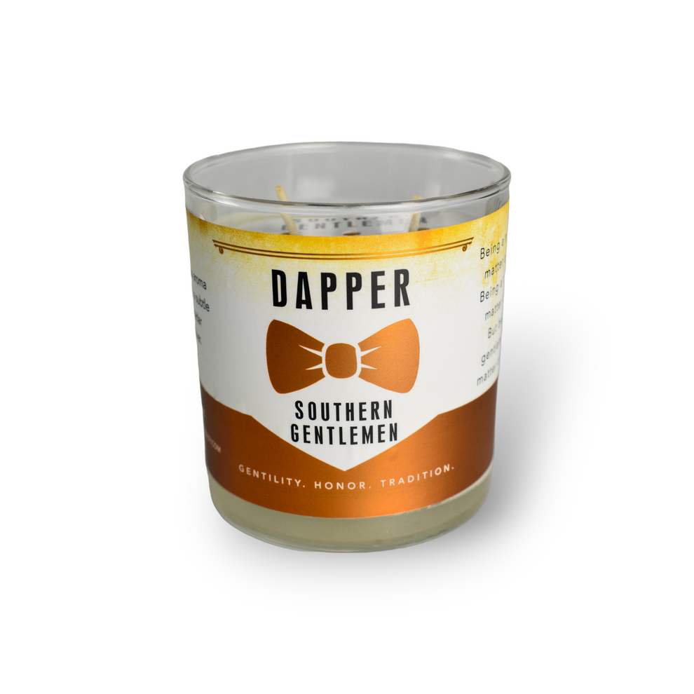 Bourbon Royalty Dapper Glass Candle - 11oz