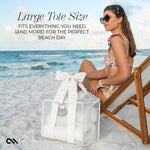 Bow Tote with Phone Pouch - Ivory Pearl