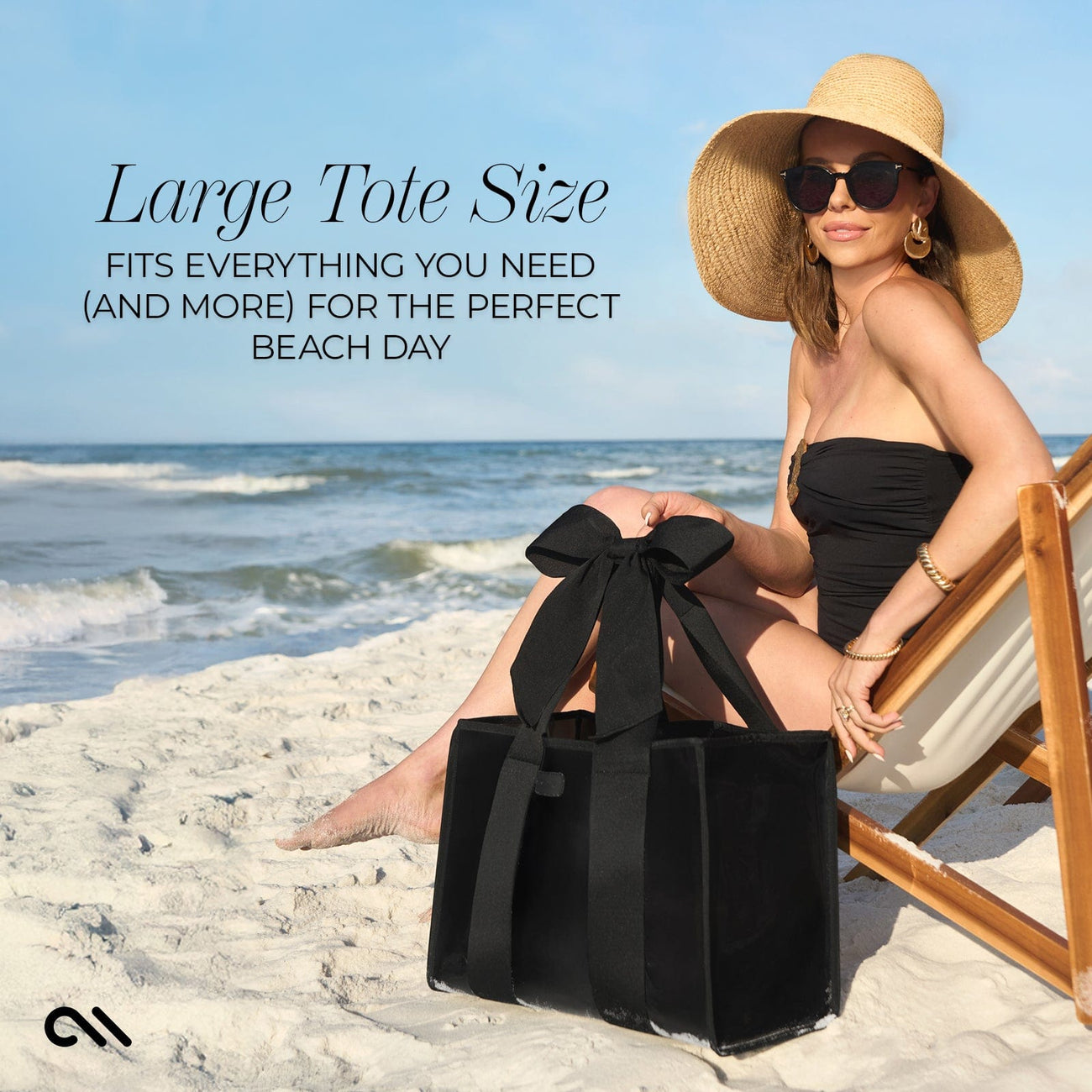 Bow Tote with Phone Pouch - Midnight Black