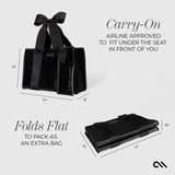 Bow Tote with Phone Pouch - Midnight Black