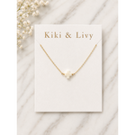 Bubble White Cross Necklace