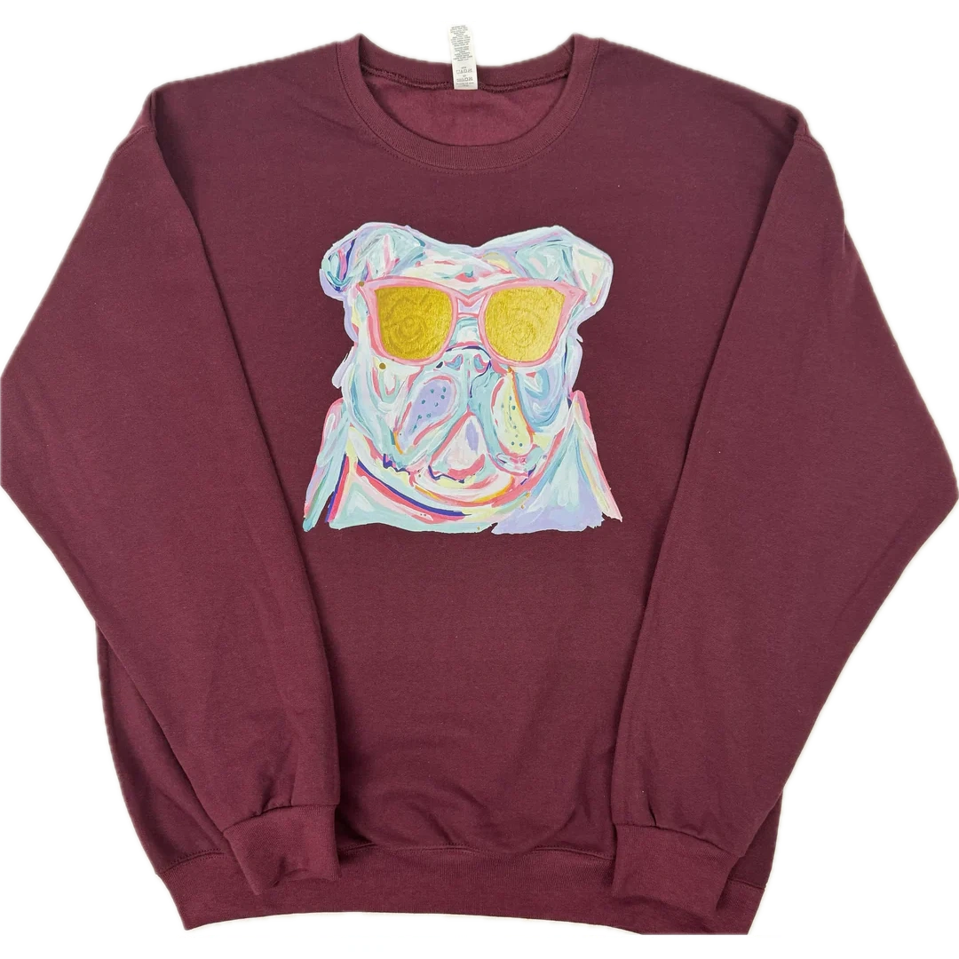 Bulldog Style Sweatshirt Heather Gray