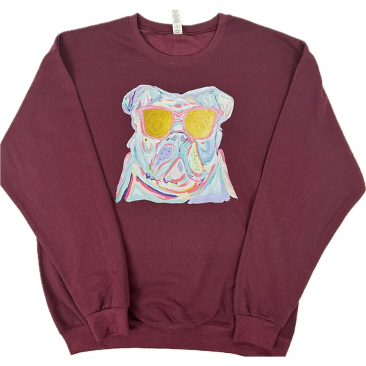 Bulldog Style Sweatshirt Heather Gray