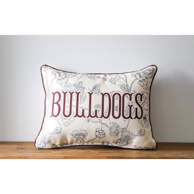 Bulldogs Toile Pillow + Piping Pillow