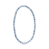 **CZ Light Blue Stretch Tennis Bracelet - 52473