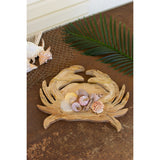 Carved Wooden Crab Platter