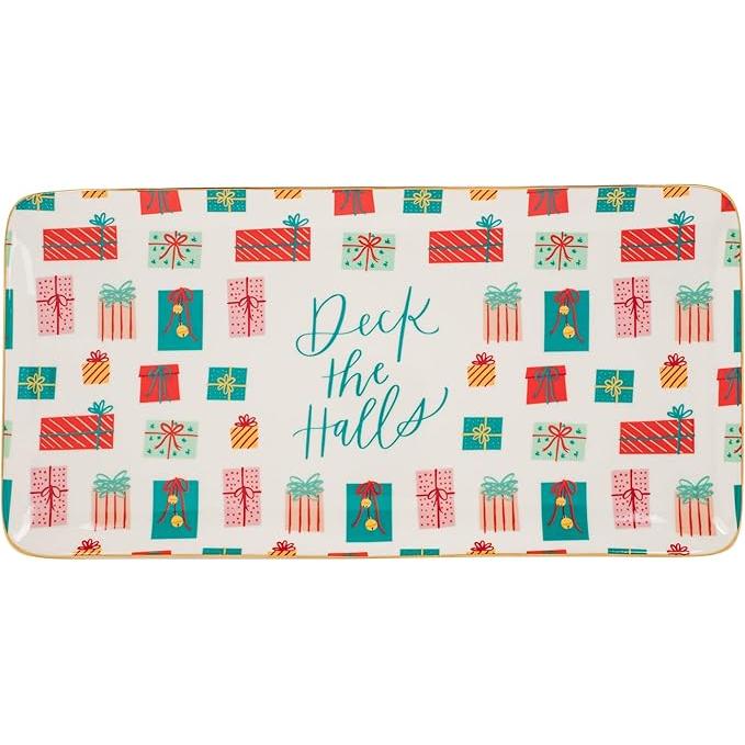 Ceramic Deck The Halls Platter