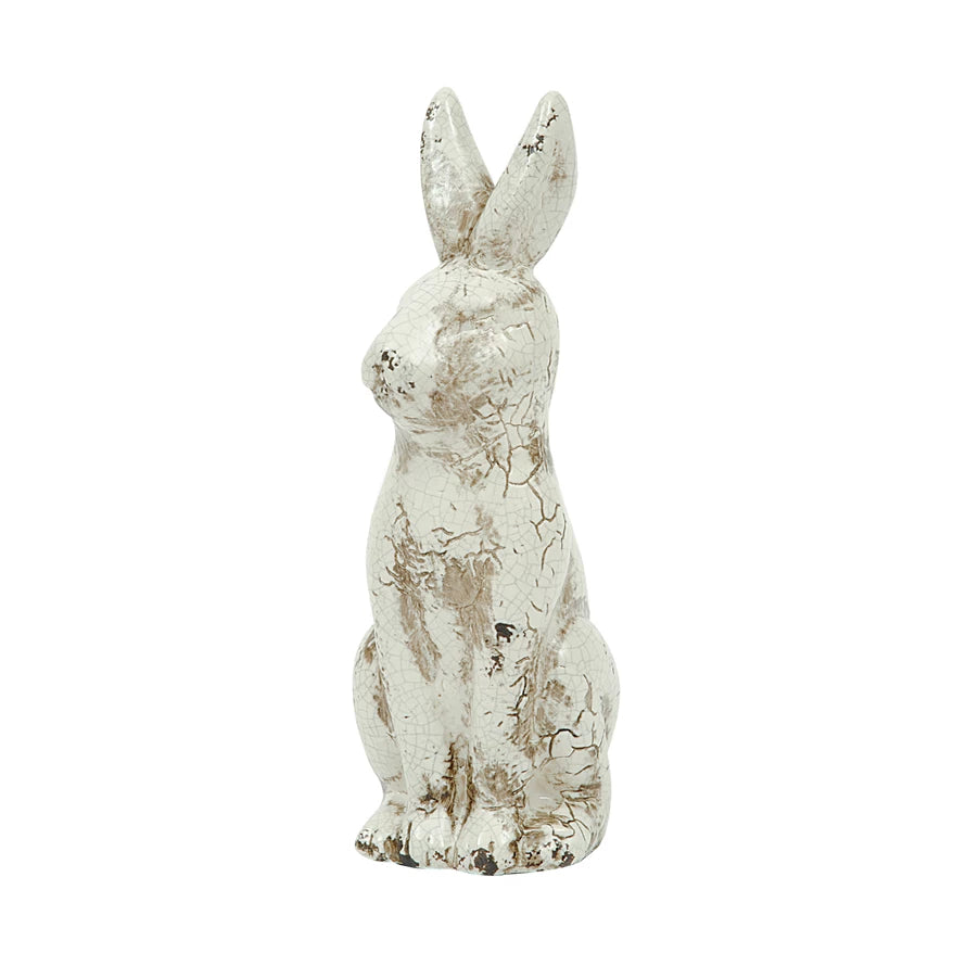 Ceramic Distressed Cream Rabbit