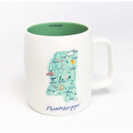 Ceramic Mississippi Map Mug