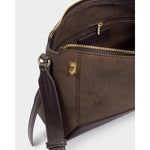 Charlbury Crossbody Bag | Bitter Chocolate Suedette