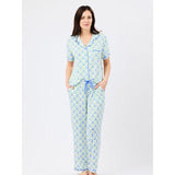 Charlotte Pants Set | Sweetbriar Lattice Blue