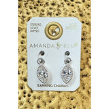 Clear CZ Marquise Earring Charm - Silver