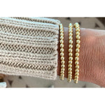 Coastal Grit Alexa Gold Beaded Bracelet - 4mm