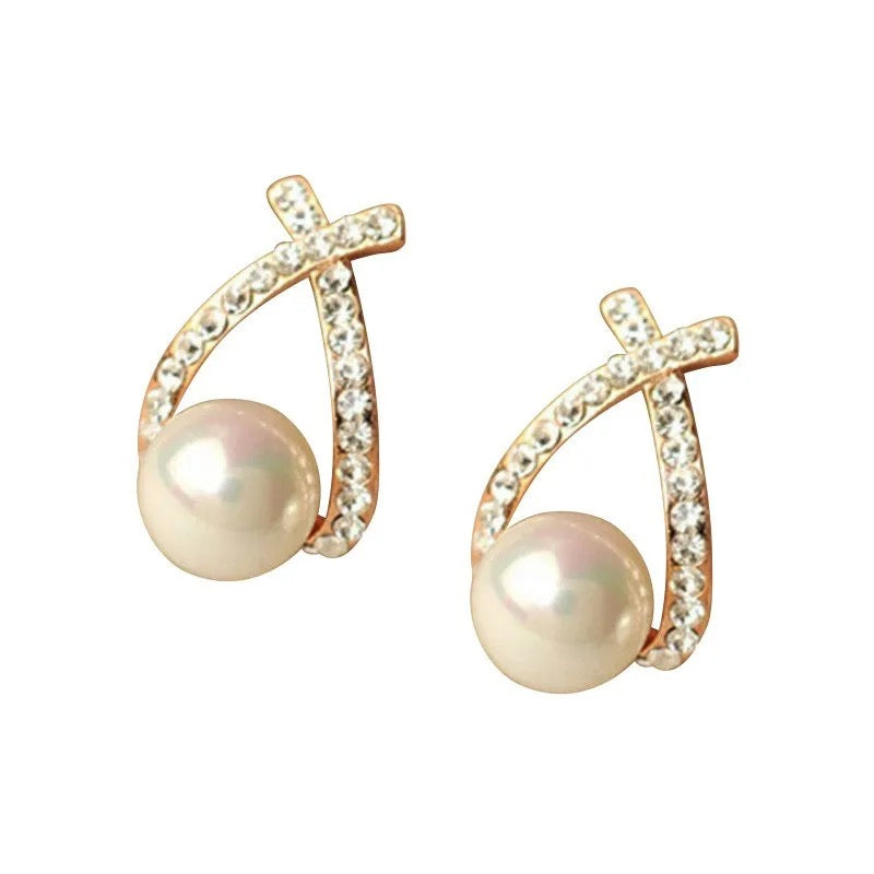 Coastal Grit Forever Pearl Gold Earrings