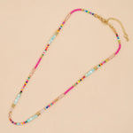 Coastal Grit Rainbow Necklace