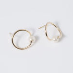 Coastal Grit Sandy Pearl Earrings