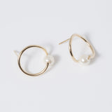 Coastal Grit Sandy Pearl Earrings