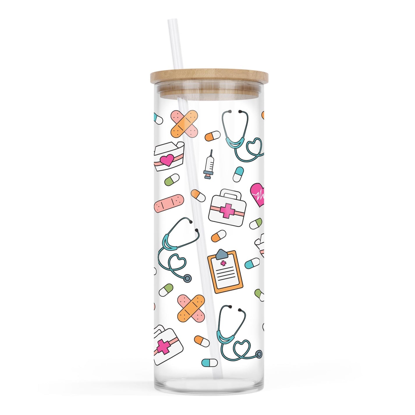 Cold Brew Glass Nursing Icons - 24oz.