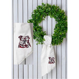 Colorful Bulldog Mascot Wreath Sash