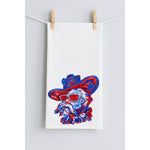 Colorful Rebel Mascot Tea Towel