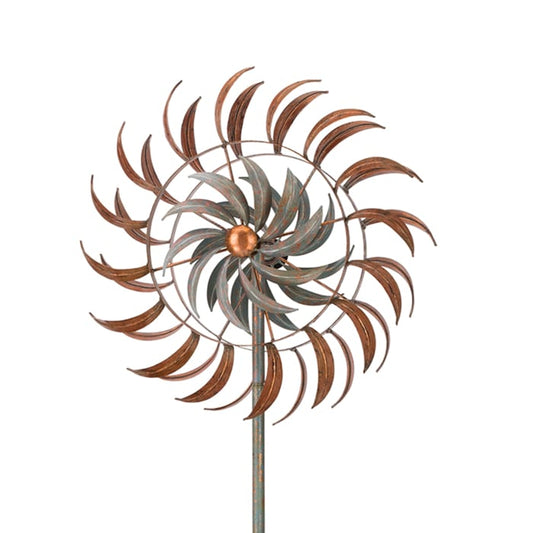 Copper Petal Rotating Wind Spinner 24"