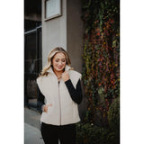 Corduroy Puffer Vest - Off White