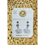 Crown Earring Charm - Silver