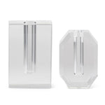 Crystal Glass Rectangular Bud Vase 5.25"