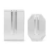 Crystal Glass Rectangular Bud Vase 5.25"