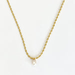 Dainty Pearl Drop Necklace