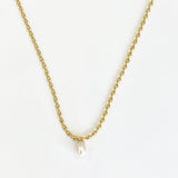 Dainty Pearl Drop Necklace