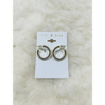 Dainty Pearl Hoops w/ Side Stones