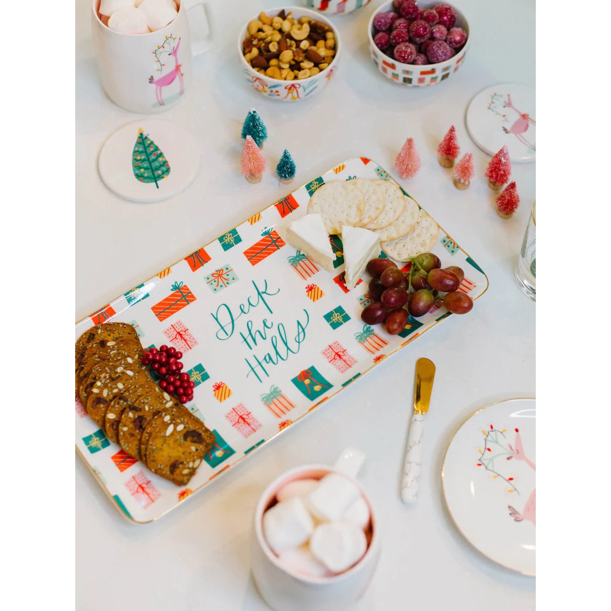 Deck The Halls Ceramic Platter