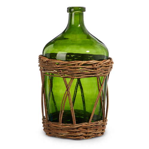 Demijohn Bottle in Basket