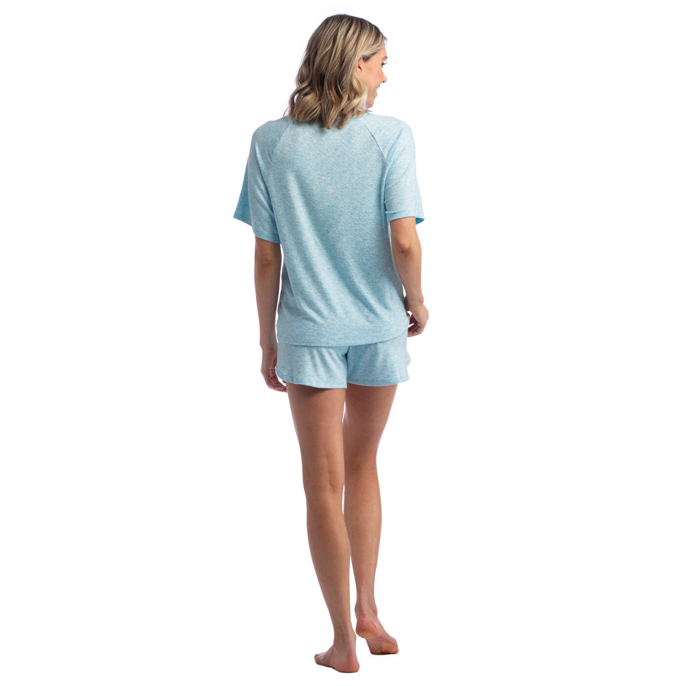 Dream Slouchy Tee Lounge Set Heather Glacier