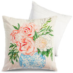 Embroidered Floral Pillow